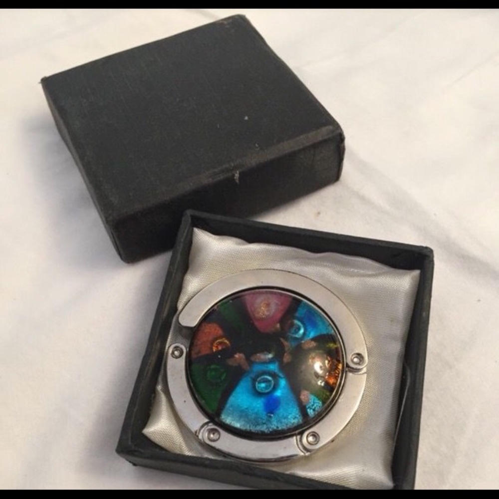 NWOT Vintage Y2K Imported Italian Blown Glass Purse Holder